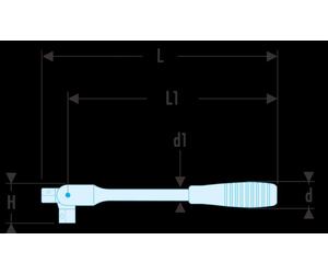 Facom Gelenkgriff 3/8" 260 mm