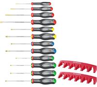 FACOM Jeu de 12 tournevis (Plat, Pozidriv, Phillips, Torx) + ratelier