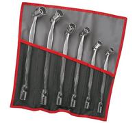 FACOM - Jeu de 6 Clés à Douilles Articulées - 66A.JE6T - Clés Métriques Polygonales - Présentation en Trousse de Transport - Outillage pour Professionnels et Particuliers - Grande Résistance