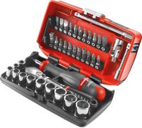 Facom jeu de clés à douille 1/4Z 6 pans, 38 pièces