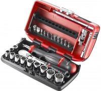 Facom jeu de clés à douilles 1/4Z 12 pans 27 pces