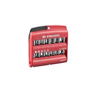 FACOM - Jeu d'Embouts de Vissage 28 pièces - E.120PB - Coffret avec Embouts Plats, PH, PZ Torx et à Six Pans - Polyamide PA66 - Haute Résistance - Mallette - Outillage à Main