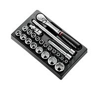 FACOM MOD.SL161-36 23 Pièces Jeu de Module douilles 6 Pans métriques, Multicolore, 1/2", Set de 23 Pièces