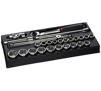 FACOM MOD.SL161-46 Jeu de 26 Module douilles 6 Pans, Gris, 1/2"