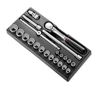 Facom Module douilles 1/2"" 12 pans en pouces - 22 pièces - MOD.SL161-212U