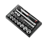 Facom Module douilles 1/2"" 6 pans métriques - 23 pièces - MOD.S161-36