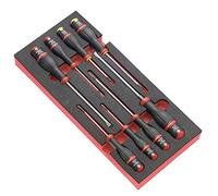 FACOM - Module Mousse de 9 Tournevis PROTWIST - MODM.AT4 - Mousse Haute Densité Bicolore - Visualisation Immédiate des Outils Manquants - Résistance aux Produits Corrosifs - Retenue Optimisée