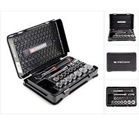 Facom S.161-2P6 Coffret Douil 1/2' 6P Mm S.161B 19Pc