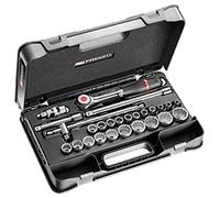 Facom S.360-4P12 Coffret de Douilles 12 Pans, Argent, 1/2"