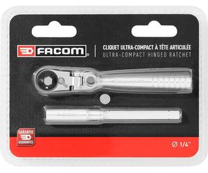 Facom Umschaltknarre 1/4Z kompakt, 180G-Kopf