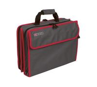 Facom Valise souple BS.12 – Sac à outils en plastique avec 4 panneaux Gris/Rouge