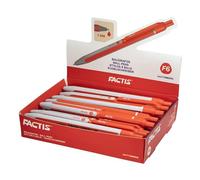 Factis Boîte de présentation 25 stylos à encre rouge F6 série S20