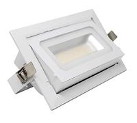 FactorLED Downlight LED 40W Orientable Rectangulaire, Spot Projecteur Encastrable, Éclairage Intérieur, Idéal pour Boutiques, Lumière Sélectionnable CCT 3000K 4000K ou 6000K