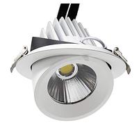 FactorLED Spot Encastrable Orientable LED 25W, Éclairage Plafond intérieur, Technologie CCT Lumière Sélectionnable, lumière chaude, naturelle et froide (3 en 1), Ø140mmx100mm