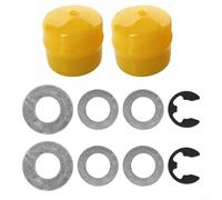 FACULX 9040H 532188967 Kit de bagues de roue avant pour tondeuses à gazon, tracteurs de jardin avec caches de moyeu d'essieu, rondelles de poussée, pièces de rechange (jaune)