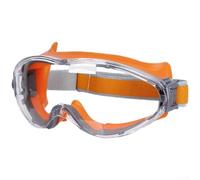 FACULX Lunettes de sécurité anti-buée entièrement fermées pour le ponçage | Lunettes de travail anti-poussière, coupe-vent, visière de protection en polycarbonate, lunettes de sécurité anti-buée