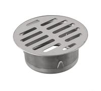 FACULX Siphon de sol amovible en acier inoxydable, 5,1 à 10,2 cm, couvercle de bonde de douche filtrant, anti-blocage pour extérieur, balcon, cour, jardin, équipement de salle de bain (83 mm)