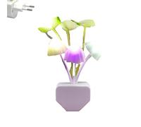 Facynde FacynVeilleuse Champignon LED - Veilleuse LED enfichable - Veilleuses avec capteur crépusculaire à l'aube, contrôle Intelligent la lumière, Prise EU/US