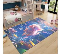Fadaing Tapis à poils courts motif cochon de mer - 160 x 230 cm - Lavable - Antidérapant - Intérieur - Motif coloré 3D - Pour fille et garçon