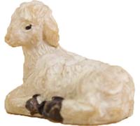 FADEDA Mouton couché / hauteur:2 cm / peint à la main / figurines de crèche détaillées - Noël Table Décoration Accessoires de crèche