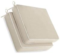 FadeResint Lot de 2 housses imperméables pour siège de patio avec attaches pour terrasse de jardin et cour 43,2 x 43,2 x 5,1 cm