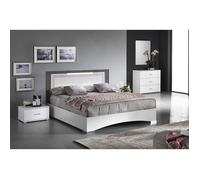 FADILY - Chambre 140x190cm avec Commode et Chevets