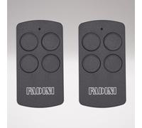 FADINI - Lot de 2 télécommandes Officielle DIVO 71 Noir 7113SL - 4 Canaux - 433,92 MHz - Rolling Code - Compatible ASTRO 43 & JUBI 433 + 1 Porte-clés DOMOBIP