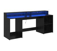 FAF-NEUF* Bureau informatique Bureau - chêne noir - 200x55x91 cm - bois d'ingénierie JUIN389866
