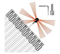 FAFAKO Kit De Ramonage 10 M Brosse De Cheminée Extensible, Brosse De Cheminée Kit AvecTiges en Nylon, Outils De Nettoyage Foyer pour Cheminées Carrées, Rectangulaires, Arquées