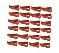 FAFAKO Lot de 24 pieds triangulaires - Équilibrage de hauteur pour pots de fleurs sur terrasse, balcon et jardin (rouge, 9,2 x 7,1 x 2,7 cm)