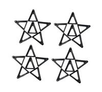 FAFAKO Lot de 24 pieds triangulaires - Équilibrage de hauteur pour pots de fleurs sur terrasse, balcon et jardin (noir, 9,2 x 7,1 x 2,7 cm)