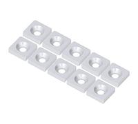 Fafeicy 10 Pièces 2020 Embouts de Profil en Alliage D'aluminium Plaque de Couverture à Trou Unique Capuchon d'extrémité à Trou Unique Capuchon de Profil à avec Fixation à Vis (SILVER)