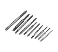 Fafeicy 10 Pièces Micro Tarauds Jeu de Tarauds Machine, HSS | Mini outil de filetage pour horloges, construction en acier rapide, écrous de machines de précision et petites pièces,