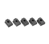 Fafeicy 5 Pièces écrou à Fente en T M6 en Acier au Carbone de qualité 8,8 écrous à Fente en T Fixation à Tête de Marteau en Oxyde Noir pour Profils en Aluminium fileté à Travers la Conception pour