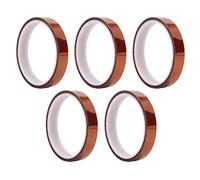 Fafeicy 5 Rouleaux de Ruban Thermique en Polyimide, 10mm X 90 Pieds, Ruban Haute Température, sans Résidus, de Subliation pour le Soudage par Presse à Chaud, 3D (18mm)