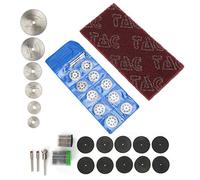 Fafeicy 88 Pcs Lames de Scie Circulaire et Disques de Ponçage pour Outil | Roues de coupe montées sur mandrin, maille en fibre de résine pour acier trempé, émeri diamant pour carreaux de verre, bois
