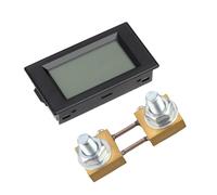 Fafeicy Ampèremètre de Panneau DC 100A avec Affichage LED, Shunt 75mV, pour | Écran LCD à Rétroéclairage Bleu, Alimentation CA/CC 8-12 V, Précision 0,5 %, Anti-interférences, Format Standard 81x43 Mm
