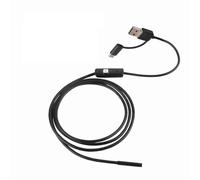Fafeicy Caméra D'inspection Endoscope Industrielle 3 en 1, Endoscope étanche IP67 avec 6 LED Réglables, Câble Pliable pour Smartphone, Réparation Automobile PC (7mm et 5m)
