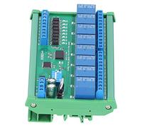 Fafeicy Carte Relais, Module de Relais de Boîtier sur Rail DIN 8 Entrées 8 Sorties 12 V, 6 Modes de Fonctionnement Contrôleur PLC Modbus RTU pour Panneaux de Commande d'automatisation Industrielle