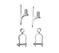 Fafeicy Charnière Murale Robuste en Acier Inoxydable 304 pour Clôture à Maillons de Chaîne et Portails en Bois 1-3/8 Pouces, Quincaillerie de Porte de Ferme de Poteau de Tuyau de 1-3/8