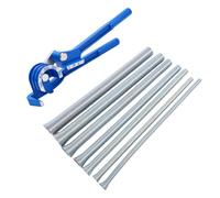 Fafeicy Cintreuse de Tubes Manuelle 3 en 1, Diamètre Extérieur 1/4 5/16 | avec 7 Cintreuses de Tuyaux à Ressort, Outil de Pliage de 0 à 180 Degrés pour Tuyaux en Acier Fin en Cuivre et en Aluminium