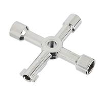 Fafeicy Clé Utilitaire en Alliage de Zinc, Outil Multifonction 4 en 1, pour | Construction Durable en Alliage de Zinc, Forme en Croix pour une Rotation Facile, Taille Compacte pour un Transport