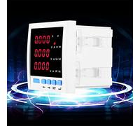 Fafeicy Compteur D'énergie Numérique triphasé, Écran LCD Bleu, Boîtier en | Écran rétroéclairé pour une claire, ventilation arrière grand angle, câblage enfichable pour une utilisation dans les