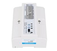 Fafeicy Compteur D'énergie triphasé 4 Fils, Moniteur DIN Rail avec | Communication Haute Précision, Antiparasitage, Montage sur Rail DIN 35mm, Boîtier ABS Ignifuge, Écran LCD 6+1 Chiffres,