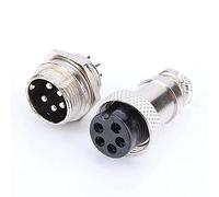 Fafeicy Connecteur Aviation GX16, Prise Panneau à Visser 5 Broches | Kit de Prise Aviation Métallique, Conception étanche et Hermétique, pour Machines CNC et Systèmes D'acquisition de Données,