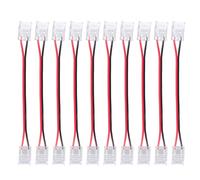 Fafeicy Connecteur de Bande LED COB, 10mm, 2 Broches, 10 Pièces, Compatible 5V/12V/24V