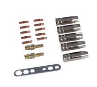 Fafeicy Consommables pour Torche de Soudage Ensemble de Buses à Pointe de Contact en Cuivre Kit 15AK MB15 avec Buse de Protection e Bielle pour le Remplacement de la Torche de