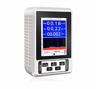Fafeicy Détecteur de Rayonnement Nu ire Portable Compteur Bêta Gamma à Rayons X Modes de Dose Cumulée Moyenne en Temps Réel avec Grand écran LCD pour Environnement Domestique (WHITE)