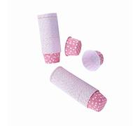 Fafeicy Doublures de Cupcakes en Papier Enduit, 100 Pièces, Gobelets de Cuisson, 2x1.5x1,2 Pouces, étuis à Muffins Résistants à la Graisse pour Fête, Mariage, Anniversaire, Pâtisserie (points roses)