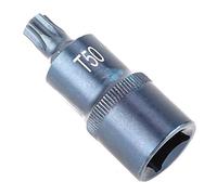 Fafeicy Douille de clé Rapide en Acier allié S2, Embout T50 1/2 Pouce 55 Mm, Surface Bleuie, Embout de Tournevis étoile Antirouille avec Forme Forgée pour Matériel D'outils à Main